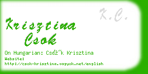 krisztina csok business card